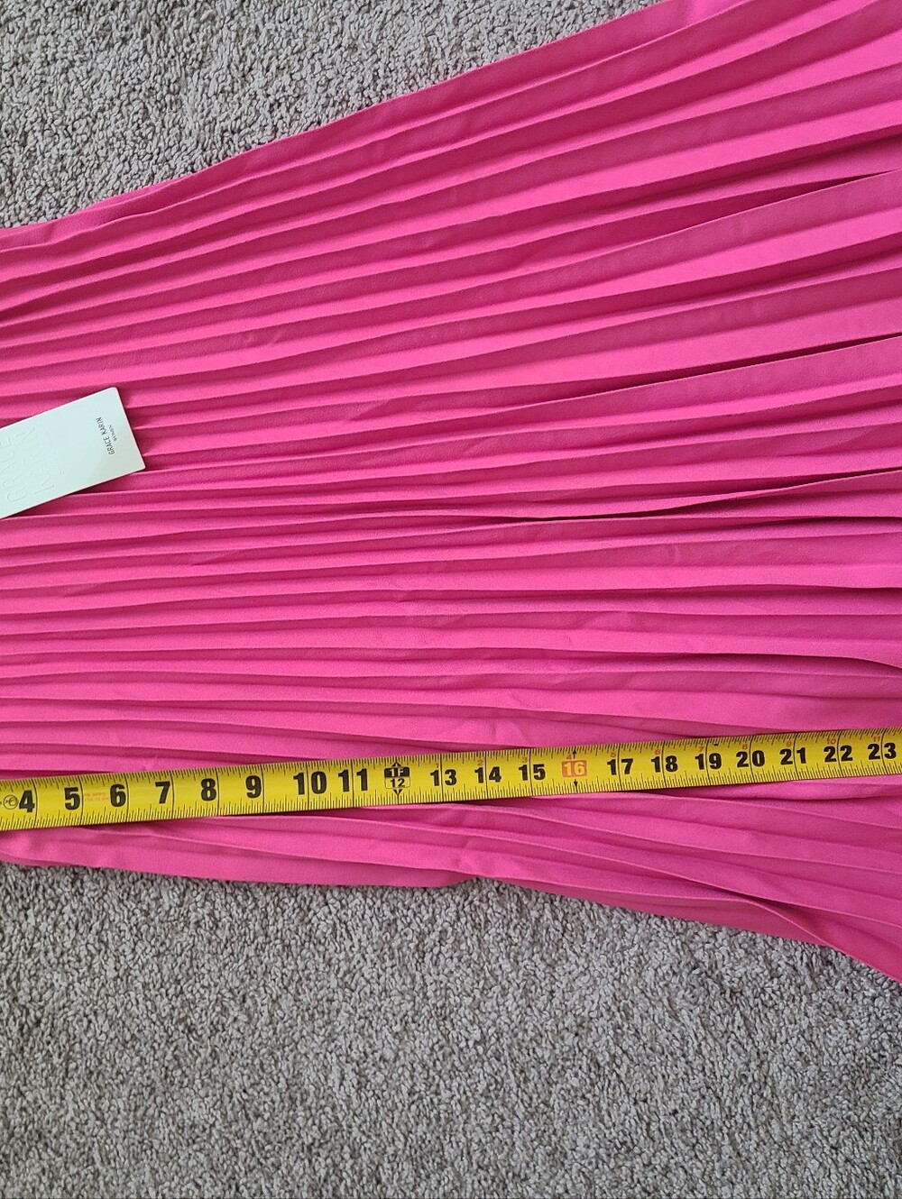 NWT Grace Karin Hot Pink Pleated Midi Skirt - Picture 5 of 7